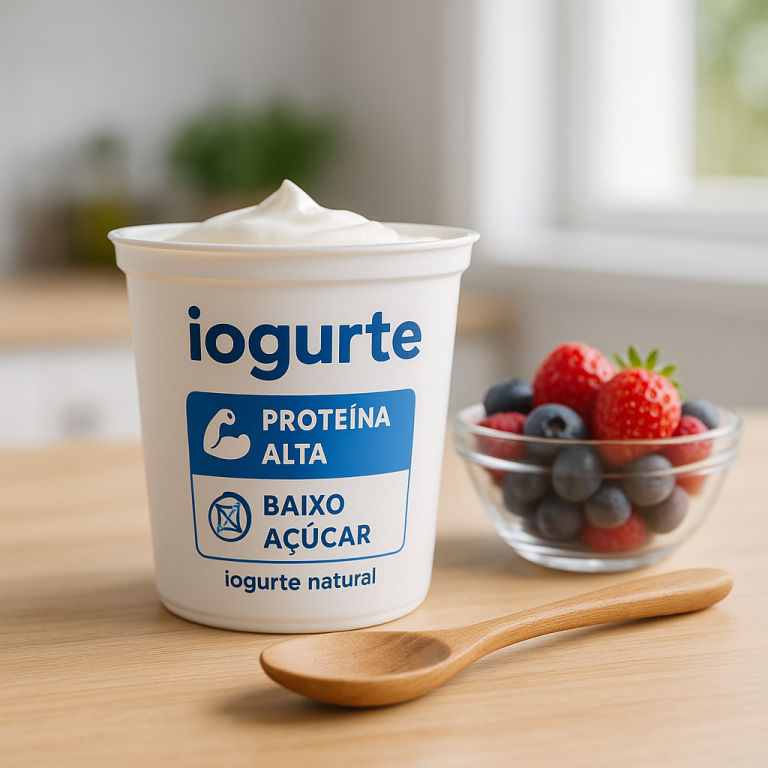 Aprenda a escolher iogurtes saudáveis com base no rótulo: proteína, açúcar, probióticos, vitaminas e a nova lupa da Anvisa.